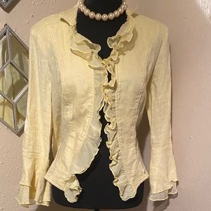 Canary yellow lightweight blazer size 14